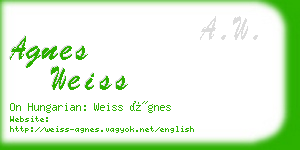 agnes weiss business card